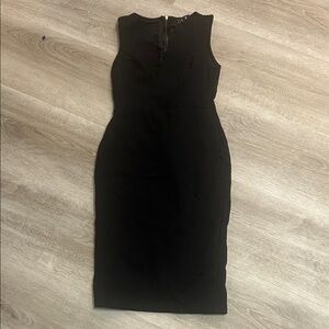 Lulu's Classic Black Midi Dress